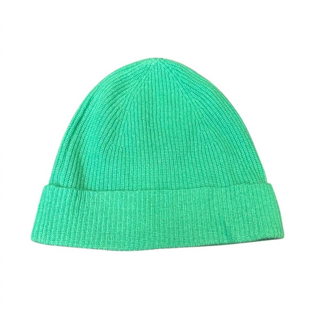 NEW BRODIE CASHMERE women's mongolian cashmere beanie in highland green